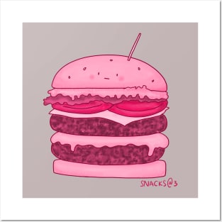 PINK Cheese Burger Posters and Art